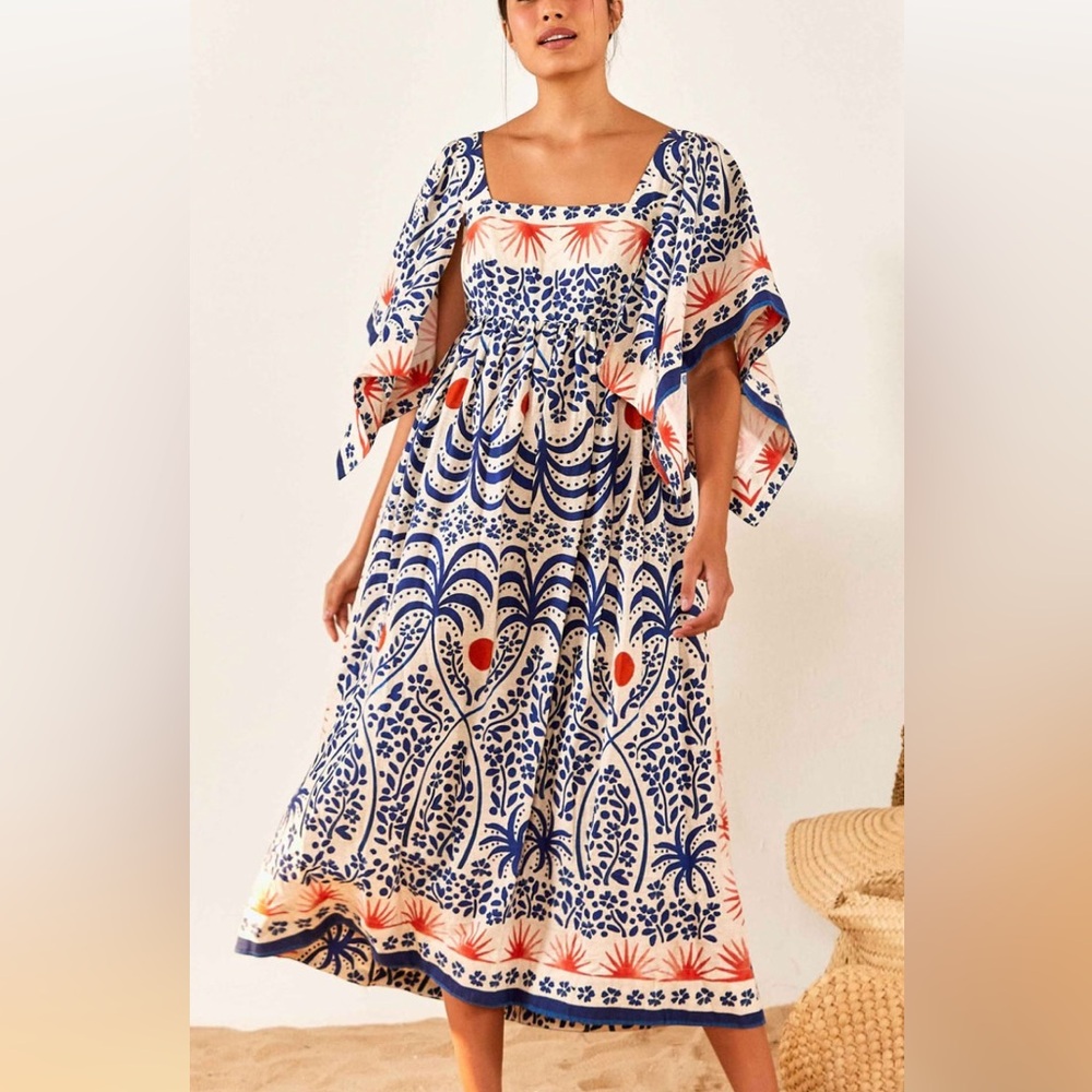Farm Rio Afternoon Breeze Midi Dress Size Large